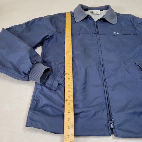 Vintage Lacoste Club Men’s Jacket Medium Blue Full Zip Rain Coat Windbreaker - Picture 7 of 13